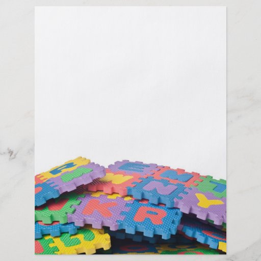 Pile of alphabet blocks custom flyer