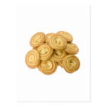 Pile of butter cookies post cards