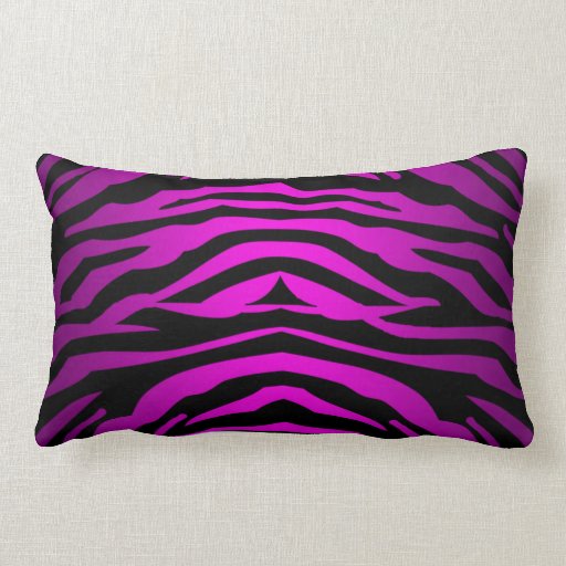 Pillow Zebra Hot Pink Print Animal Black Pillows Zazzle