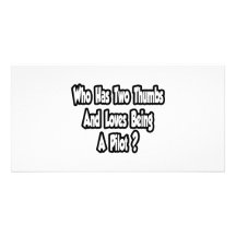 Pilot Joke...Two Thumbs Photo Card Template