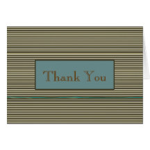 Pin Stripes Business Thank You Note Card