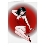 Pin Up Girl Card Retro Tattoo Cards