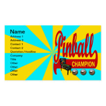 Pinball Champion Business Card Template