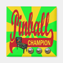 Pinball Champion Refrigerator Magnets