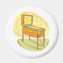 Pinball machine refrigerator magnet