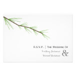 Pine Bough Wedding R.S.V.P. Personalised Announcement