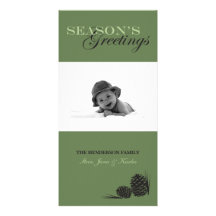 Pine cone Christmas Photo Card