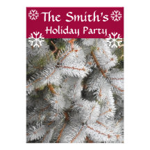 Pine Tree Holiday-Christmas Party Invitation