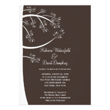 Pinecone Pine Tree Theme Wedding Invitation