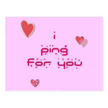 Ping For You Ping Pong Postcard