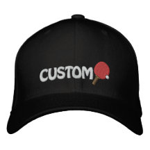 Ping Pong Champ Hat Table Tennis Customisable Embroidered Baseball Caps