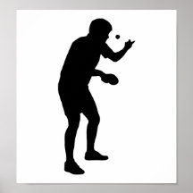 Ping pong player poster