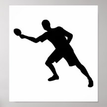 Ping pong player poster