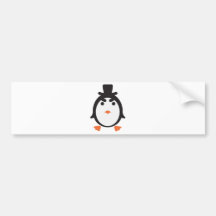 Pinguin mit Zylinder Auto Aufkleber