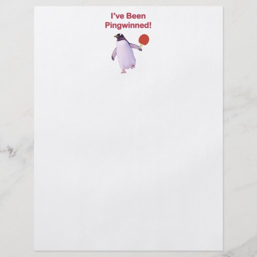 Pingwinned Penguin Ping Pong Flyer