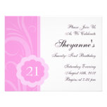 Pink 21st Birthday Party Invitation