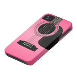 Pink Acoustic Guitar iPhone 4 Cover