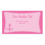 Pink Anchor Business Card