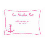 Pink Anchor Calling Card Business Card Templates