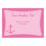Pink Anchor Calling Card Business Cards