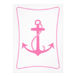 Pink Anchor Invitations
