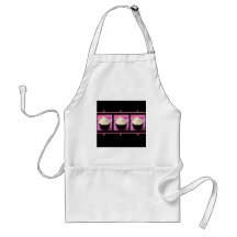 Pink and Black Cupcake Business Products Aprons