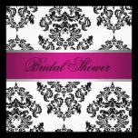 Pink and Black Damask Bridal Shower invitations