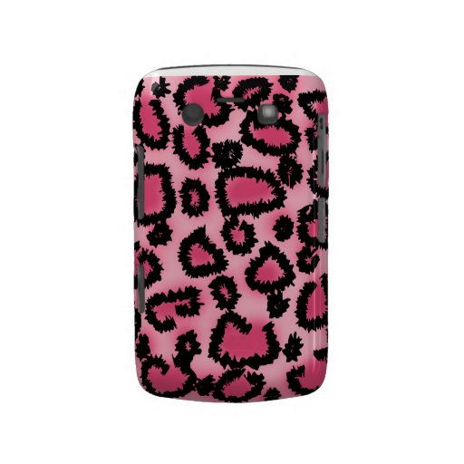 Pink and Black Leopard Print Pattern. Blackberry Cases
