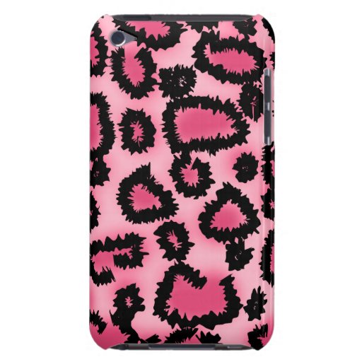 Pink and Black Leopard Print Pattern. Barely There iPod Case
