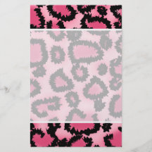 Pink and Black Leopard Print Pattern. Flyer