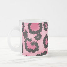 Pink and Black Leopard Print Pattern. Mug