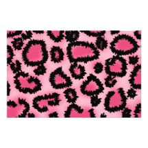 Pink and Black Leopard Print Pattern. Custom Stationery