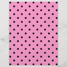 Pink and Black Polka Dot Pattern. Flyers