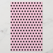 Pink and Black Polka Dot Pattern. Spotty. Custom Flyer