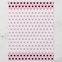 Pink and Black Polka Dot Pattern. Spotty. Personalized Flyer