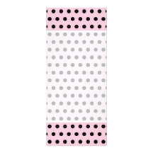 Pink and Black Polka Dot Pattern. Spotty. Personalized Invitation