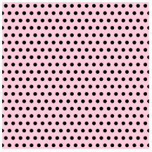 Pink and Black Polka Dot Pattern. Spotty. Photo Sculpture