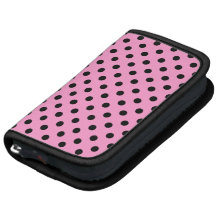 Pink and Black Polka Dot Rickshaw Folio Organizer