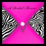 Pink and Black Zebra Bridal Shower invitations