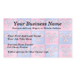 Pink and Blue Bows Business Card Template