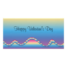 Pink and blue design photo card template
