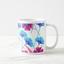 Pink and Blue Flowers Mug