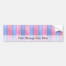 Pink and Blue Stripes Bumper Sticker