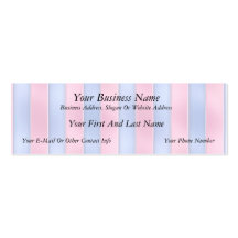 Pink and Blue Stripes Business Card Templates