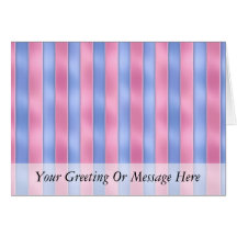 Pink and Blue Stripes Card