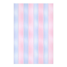 Pink and Blue Stripes Personalized Stationery