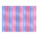 Pink and Blue Stripes Post Cards