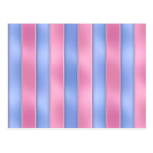 Pink and Blue Stripes Post Cards