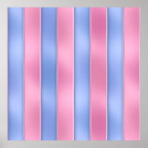 Pink and Blue Stripes Posters
