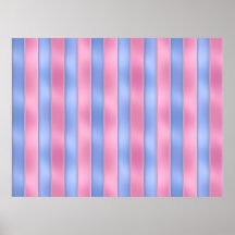 Pink and Blue Stripes Posters